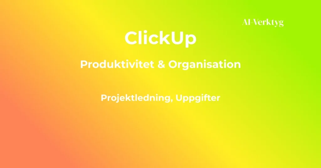 ai-verktyg clickup