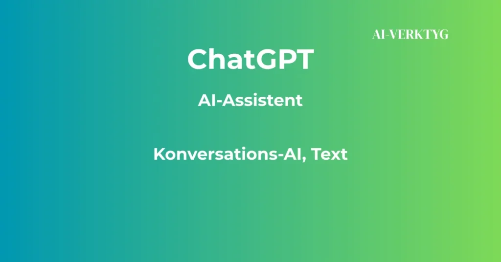 ai-verktyg chatgpt