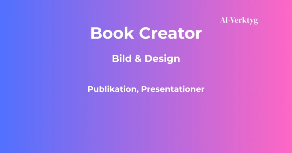 ai-verktyg book creator