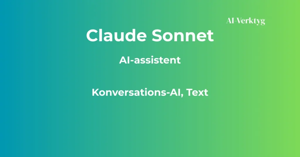ai-verktyg claude sonnet