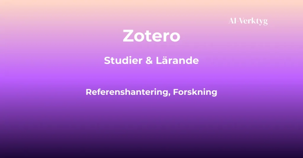 ai-verktyg zotero