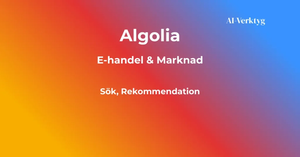 ai-verktyg algolia