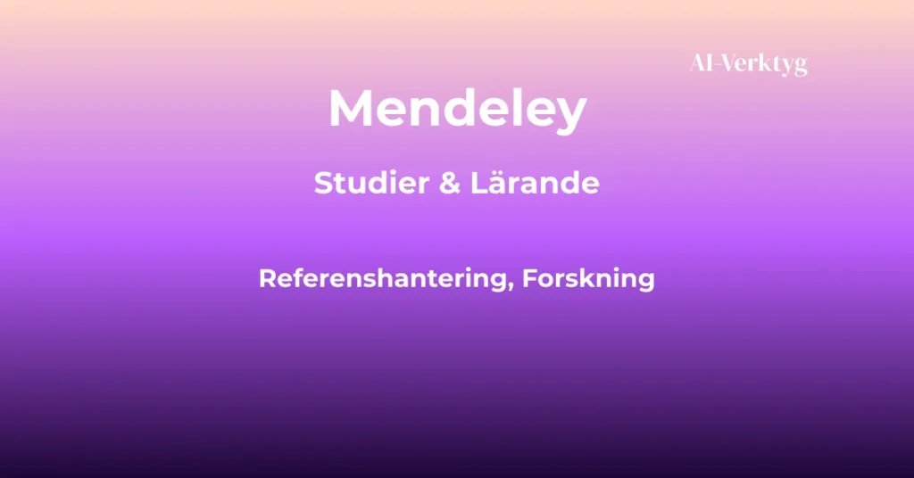 ai-verktyg mendeley